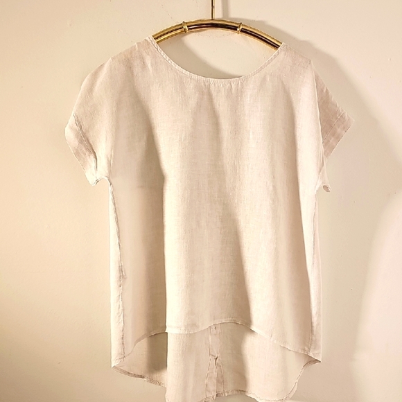 Terzo Millennio Made In ITALY LINEN BOXY TOP. Size meduim. - Picture 1 of 11